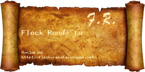Fleck Renáta névjegykártya